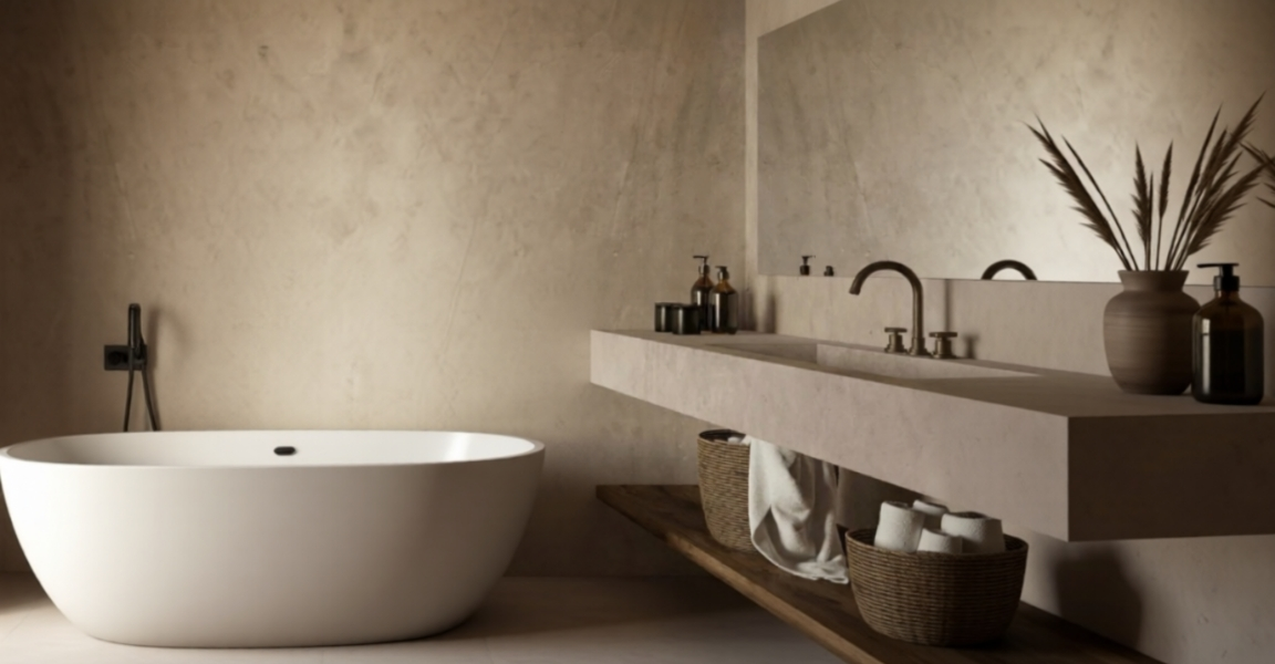 Теплый бетон в интерьере