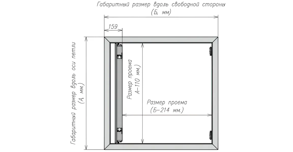 Эскиз №1 люка Гранд Эскиз №1 потолочного люка Гранд