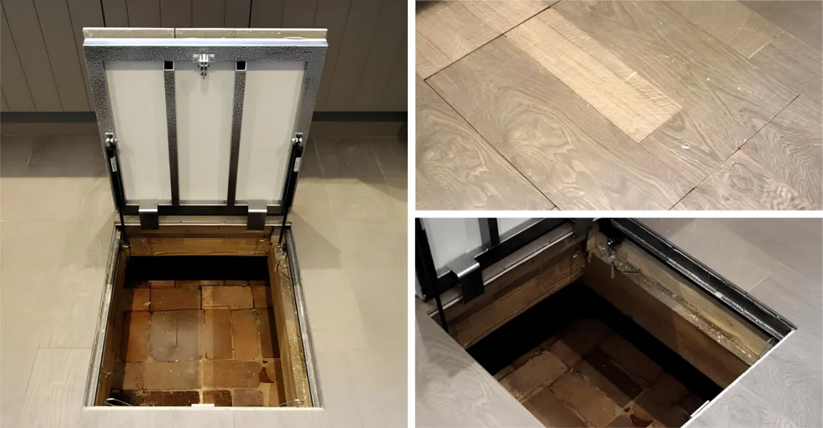 После отделки «Портал» практически незаметен в полу